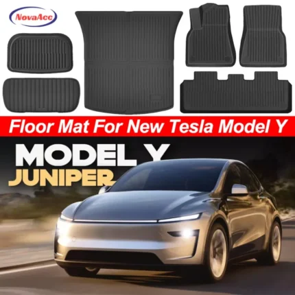 NovaAcc for Model Y Floor Liners Juniper Version Trunk Mat Liner TPE All Weather Water Proof for Tesla Model Y 2025 Accessories