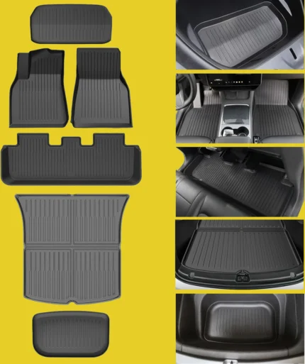 For Tesla Floor Mats Model Y 2025-2021 Model 3 Highland Trunk Mat Floormat Cover All Weather Carpets Protector Pad Accessories