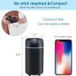 Car aromatherapy humidifier with USB interface, can add essential oils and air fresheners, USB cool mist mini portable aromatherapy diffuser, suitable for cars, homes, offices and bedrooms (black). - Image 2