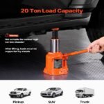 This 20-ton/44,092-pound low-profile welded jack has a lifting range of 6.69 inches to 12.6 inches and comes with a three-section long handle. - Image 2