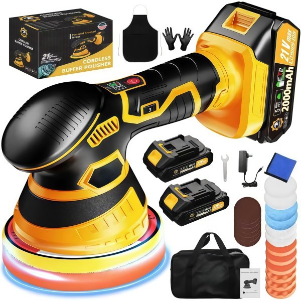 lightweight cordless car buffer for waxing and polishing