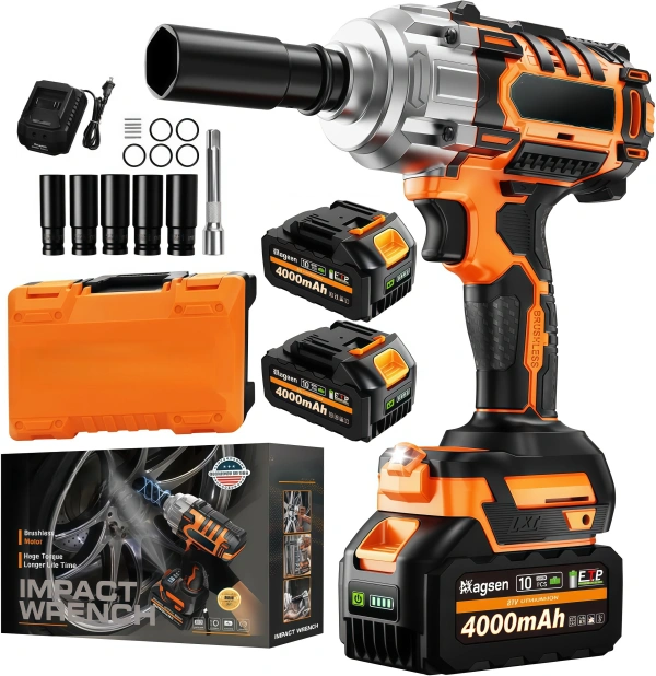 cordless impact wrench for car tire changes and garage use