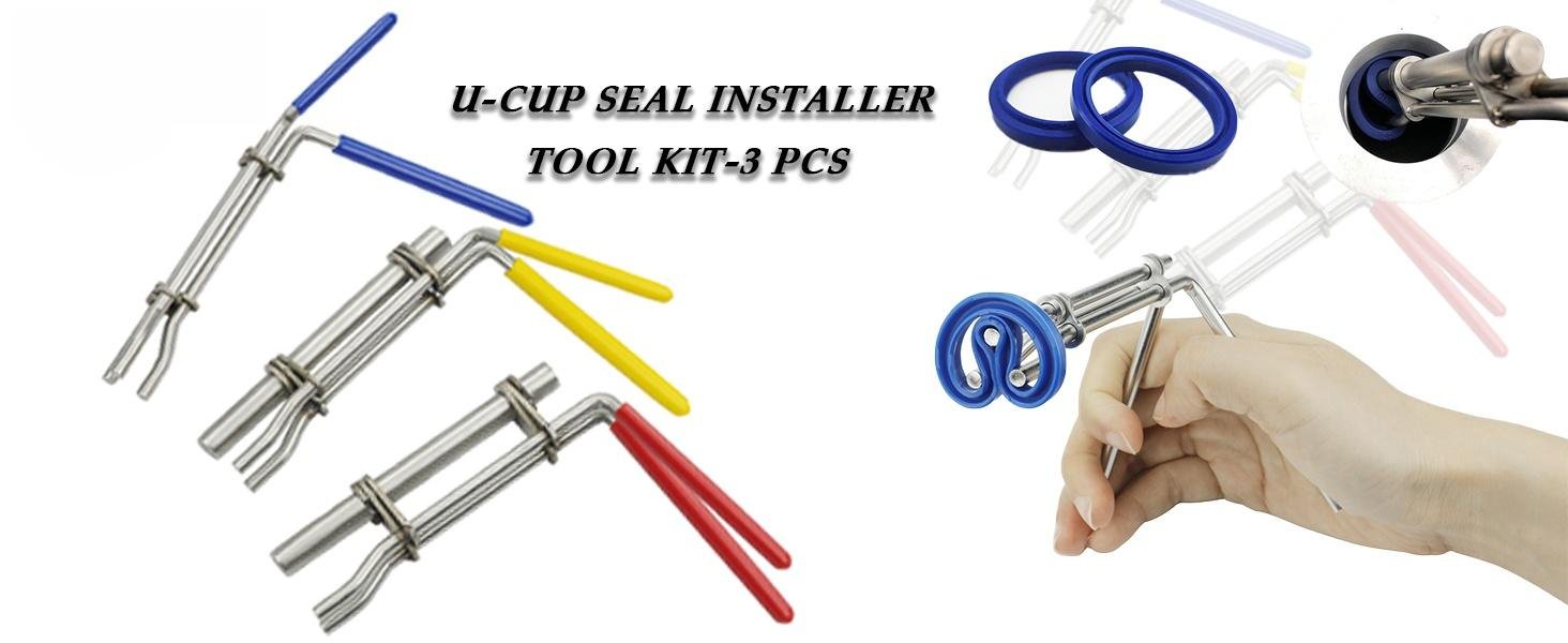3-Piece Hydraulic Cylinder Sealing Tools Kit Hydraulic cylinder sealing tools 3-piece seal installer kit