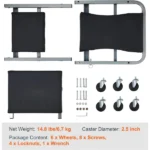 Mechanic's repair creeper board, an essential tool for the garage, 36-inch Z-shaped creeper chair, 2-in-1 design, 300 lbs weight capacity, low-profile design, equipped with 6 wheels, suitable for garages and repair shops. - Image 7