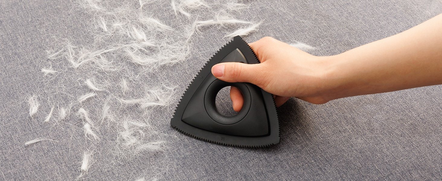 FurSweep Mini Pet Hair Remover 3 reusable pet hair remover lifting dog and cat hair from fabric