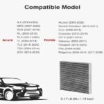 Activated carbon cabin air filter, replacement for CP134 and CF10134, suitable for Honda and Acura Civic, CR-V, Odyssey, CSX, ILX, MDX, RDX and AT134 models. - Image 4