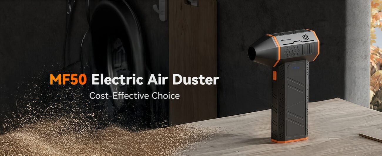 Dust collector turbo air duster 110,000RPM with 4 nozzles and Type-C charging.