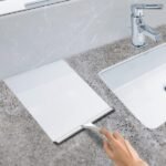 Multi-functional stainless steel shower door squeegee with 2 adhesive hooks, bathroom cleaning tool, household window mirror squeegee for cleaning tiled walls, cars, 10-inch silver. - Image 5