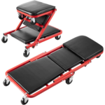 Heavy-Duty Foldable Z Creeper Seat – Red 36 Inch Garage Stool