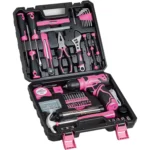 132-Piece Pink Tool Kit with 8V Cordless Drill