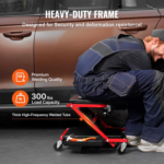 Heavy-Duty Foldable Z Creeper Seat – Red 36 Inch Garage Stool - Image 2