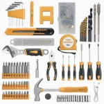 132-Piece Yellow Tool Kit with 8V Cordless Drill - Image 5