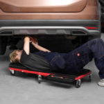 Heavy-Duty Foldable Z Creeper Seat – Red 36 Inch Garage Stool - Image 7