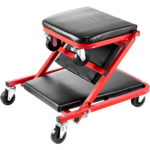Heavy-Duty Foldable Z Creeper Seat – Red 36 Inch Garage Stool - Image 10