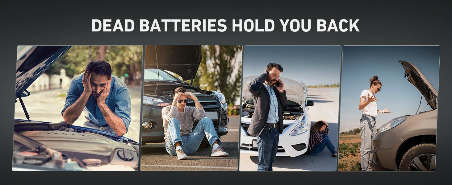 1500A portable car jump starter for roadside dead battery emergencies