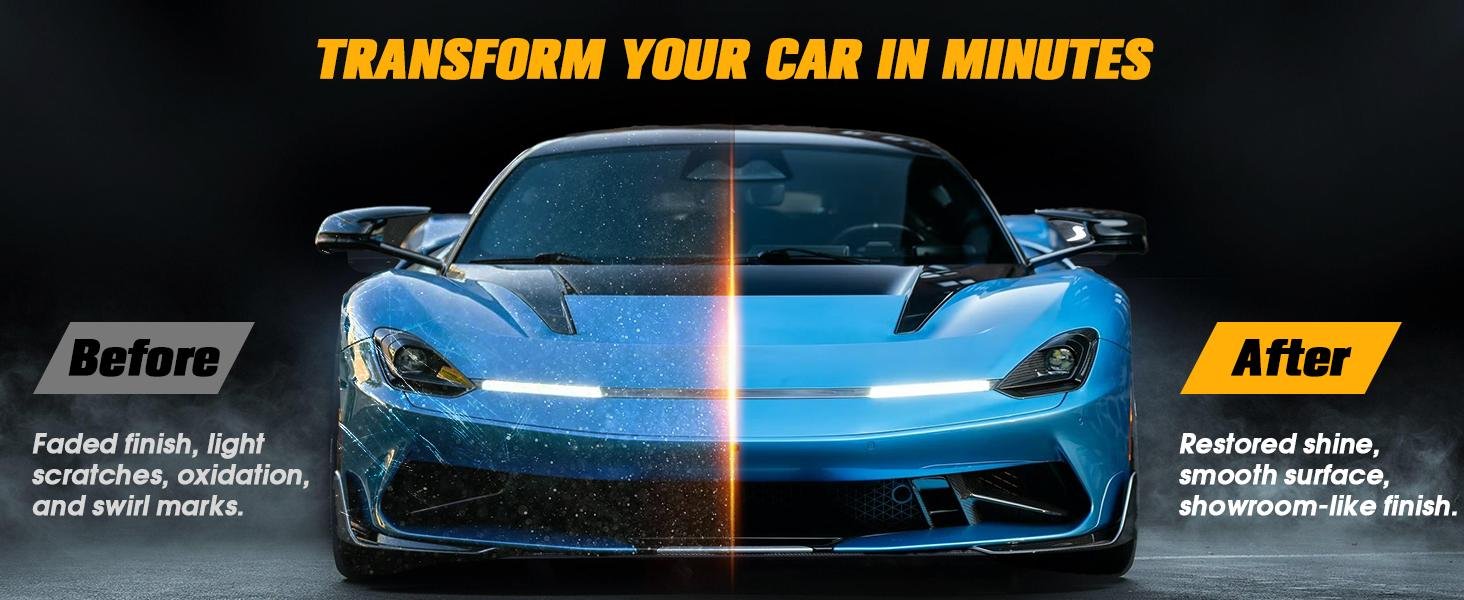 Cordless car polishing kit for waxing buffing polishing and DIY detailing