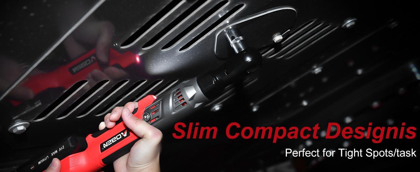 Electric ratchet tool set for car repair and tight spaces