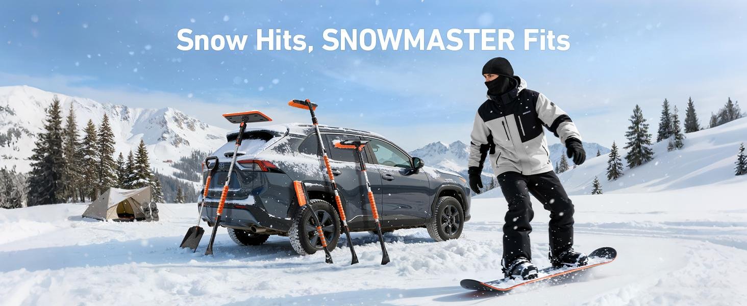 43 inch long handle ice scraper and snow brush size for cars SUVs and trucks