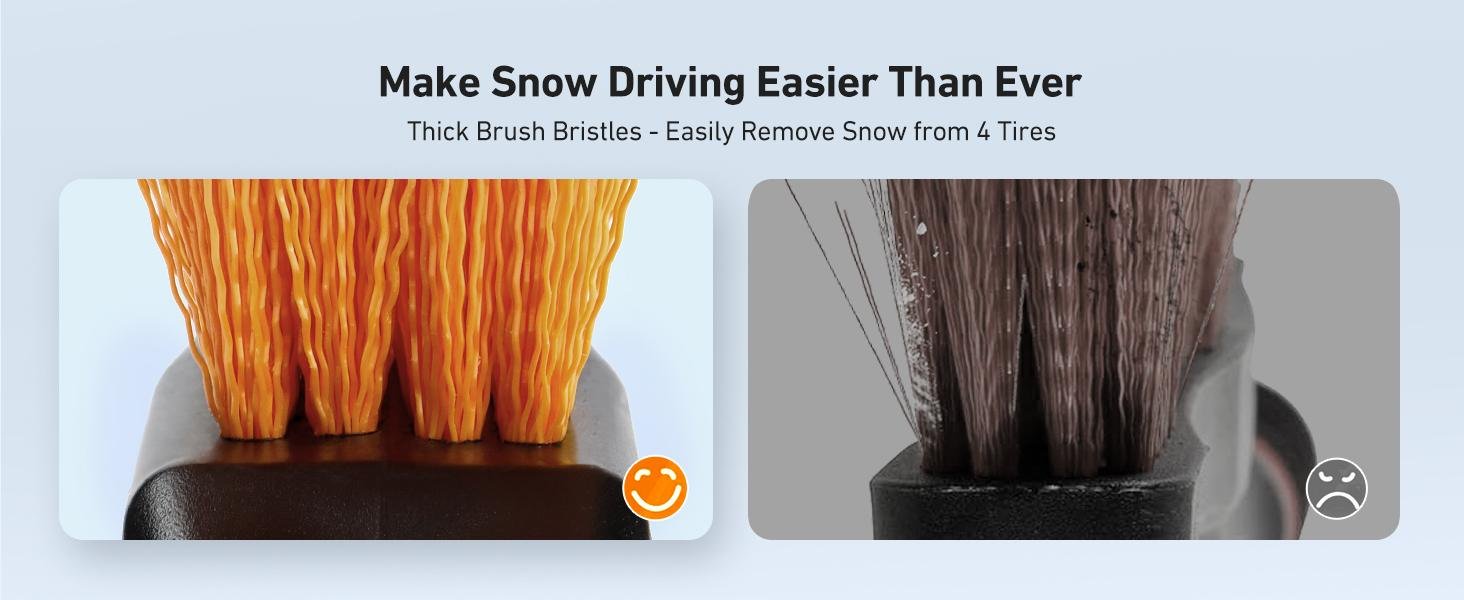 Detachable snow brush and ice scraper design for easier winter car cleaning
