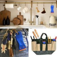 Plastic scraper hanging storage design for garage kitchen and car use